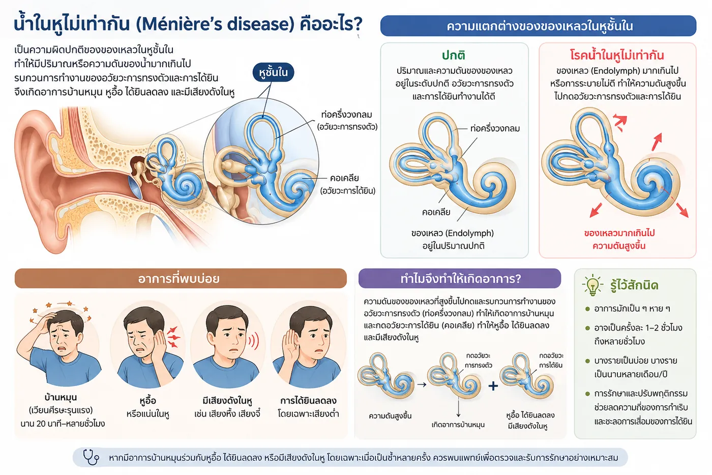 น้ำในหูไม่เท่ากัน (Meniere's Disease)