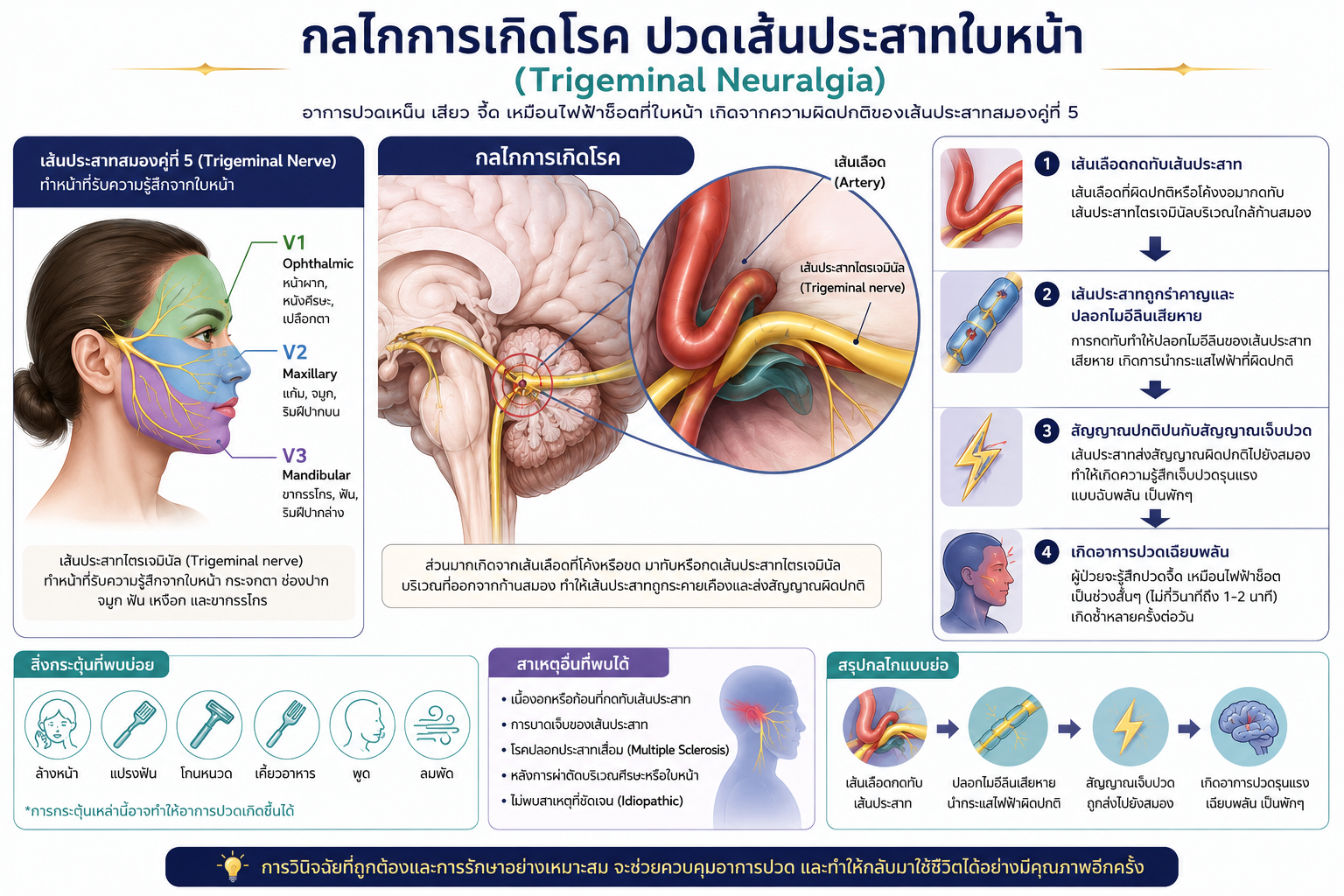 โรคปวดเส้นประสาทใบหน้า Trigeminal Neuralgia