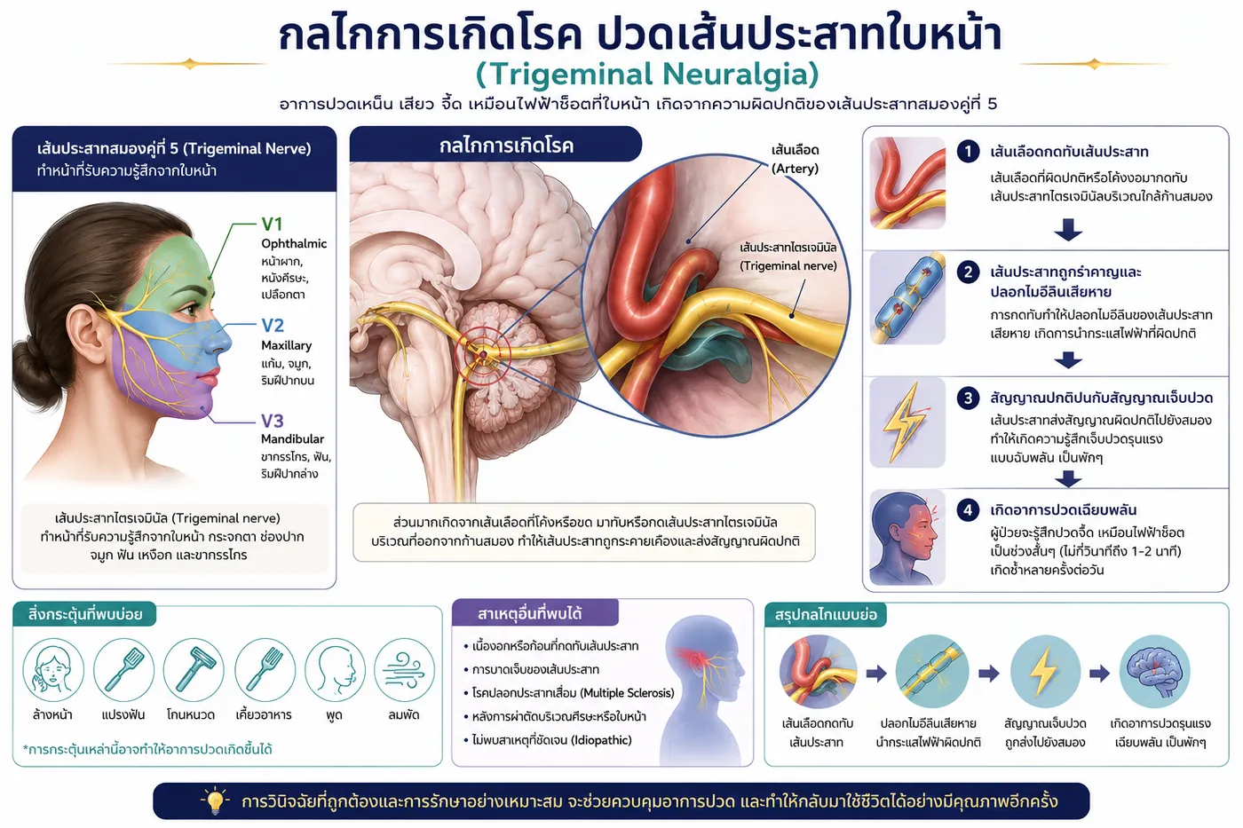 โรคปวดเส้นประสาทใบหน้า Trigeminal Neuralgia